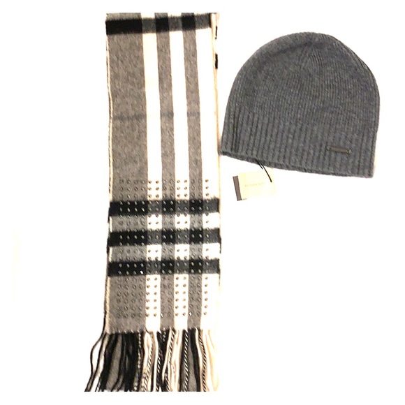 Hat Studded Scarf Set 